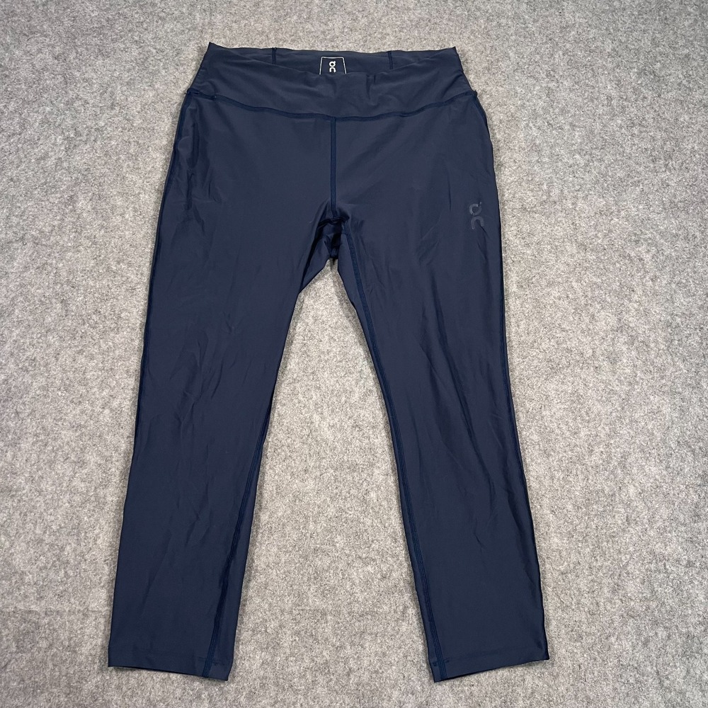 On Clouds Women’s Navy Capri Leggings - High-Rise Performance